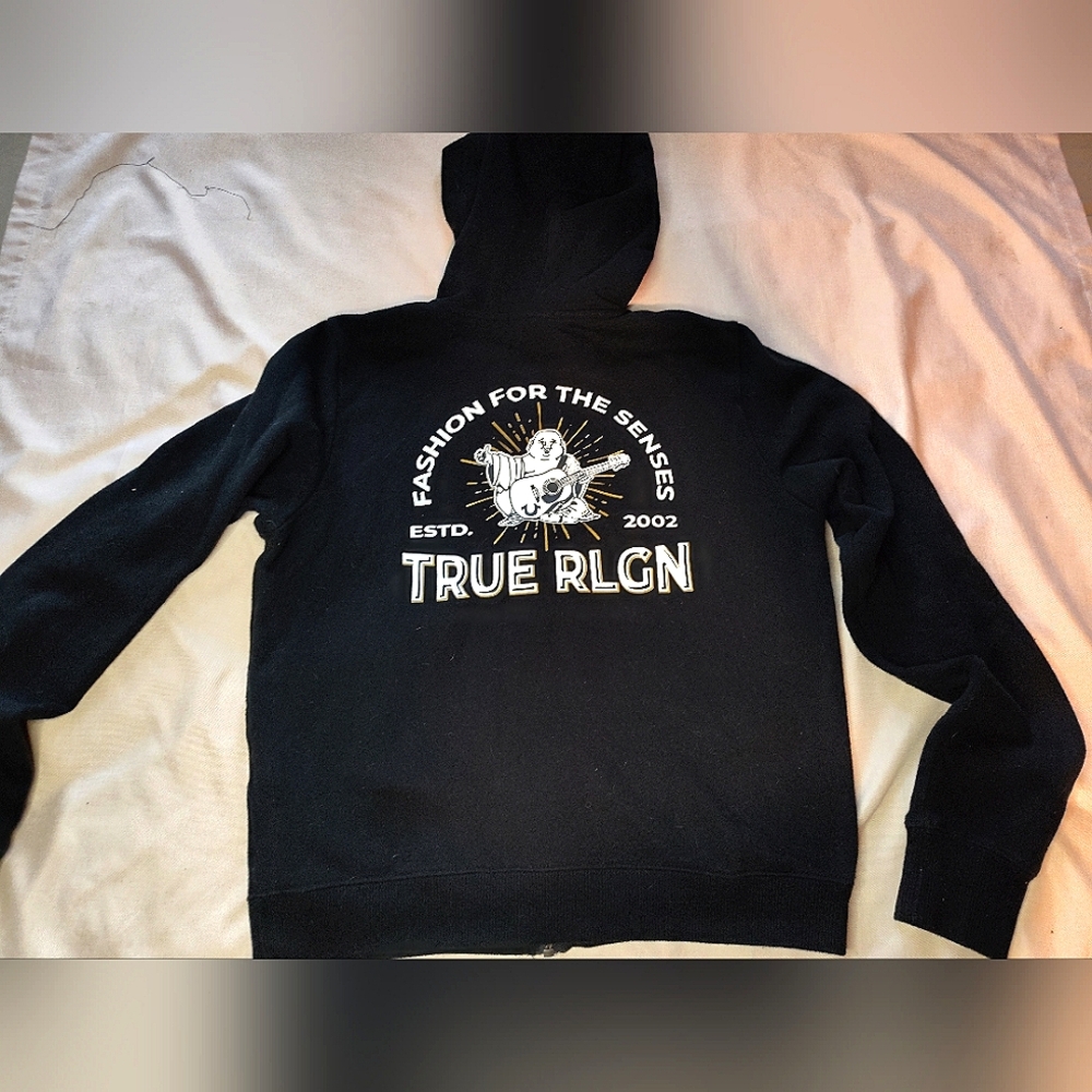 Men's Small True Religion Zip Up Hoodie
